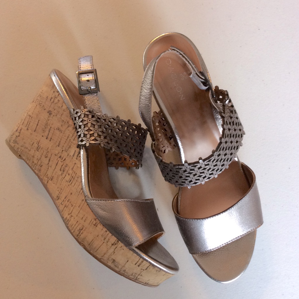 Pewtermetallic Platform Sandals